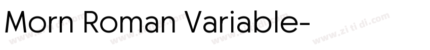 Morn Roman Variable字体转换